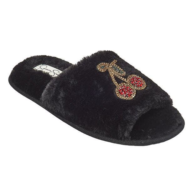 Womens Jessica Simpson Cherry Beaded Icon Slide Slippers - image 