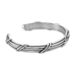 Mens Lynx Matte Finish Stainless Steel Cuff Bangle Bracelet - image 3