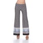 Womens White Mark Border Print Palazzo Pants - image 1
