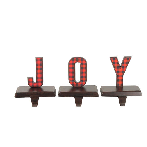 Northlight Seasonal Red & Black Buffalo Plaid Stocking Holders - image 