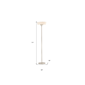 HomeRoots 71in. Brushed LED Torchiere Floor Lamp - image 4