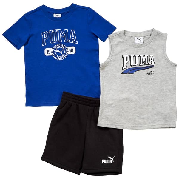 Toddler Boy Puma(R) 3pc. Forever Faster 1948 Tee & Short Set - image 