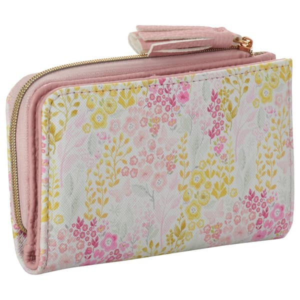 Womens Buxton Lare Zip Around Snap Wallet