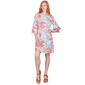 Womens Ruby Rd. 3/4 Ruffle Sleeve Floral Shift Dress - image 1