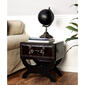 9th & Pike&#174; Wood and Faux Leather Traditional Accent Table - image 2
