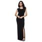 Womens Connected Apparel Cap Sleeve Side Ruched Maxi Dress - image 1