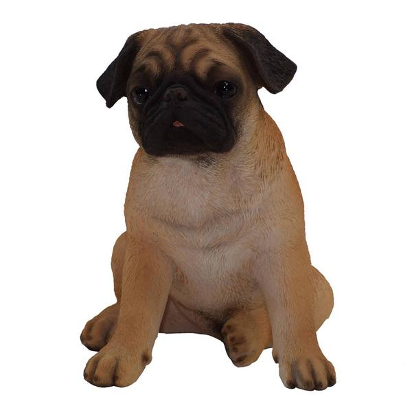 Hi-Line Gift Sitting Pug Garden Statue - image 