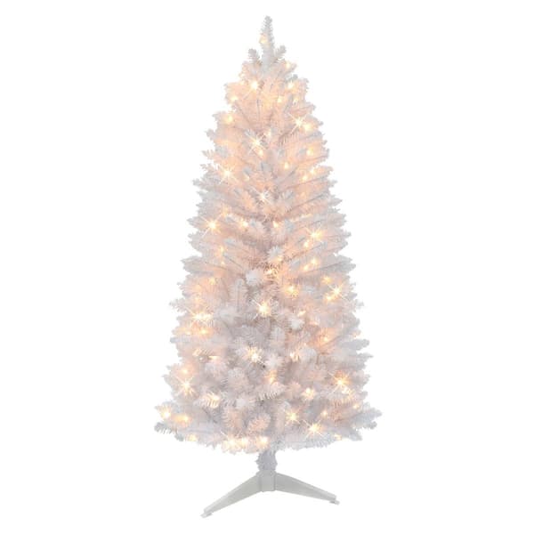 Puleo International 5ft. Pre-Lit Artificial Pine Christmas Tree - image 