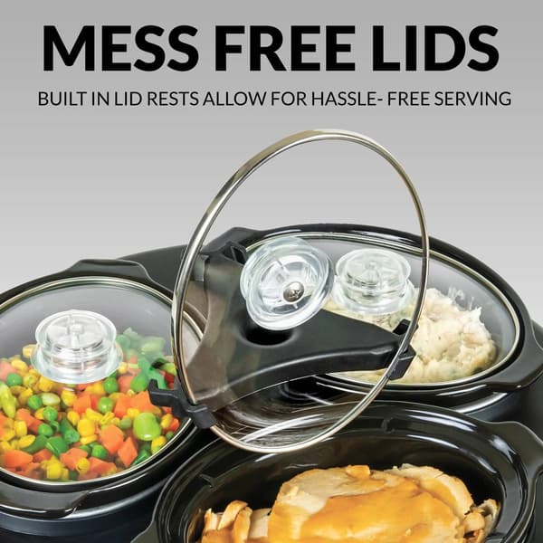 HomeCraft 1.5qt. Triple Slow Cooker
