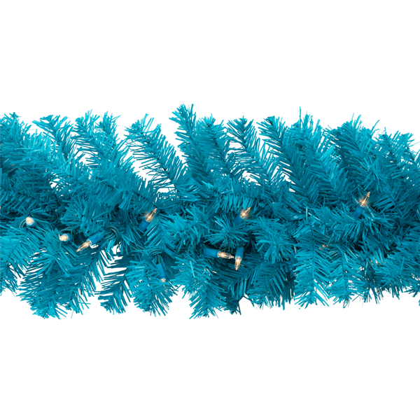 Northlight 9ft. Pre-Lit Turquois Blue Pine Christmas Garland