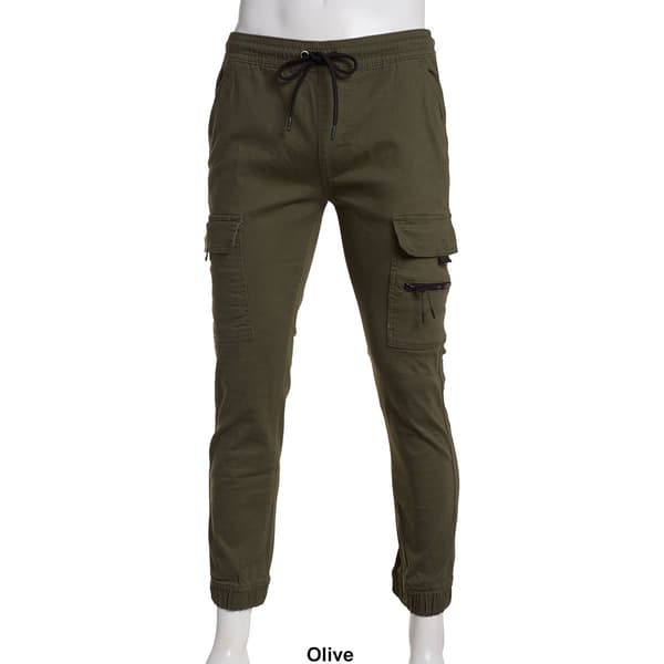 Young Mens Akademiks Stretch Cargo Twill Joggers