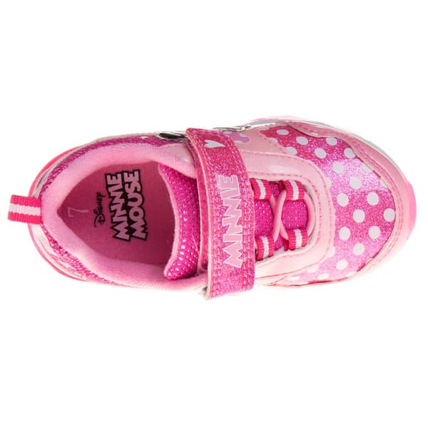 Little Girls Disney Minnie Mouse Pink Light-Up Fashion Sneakers
