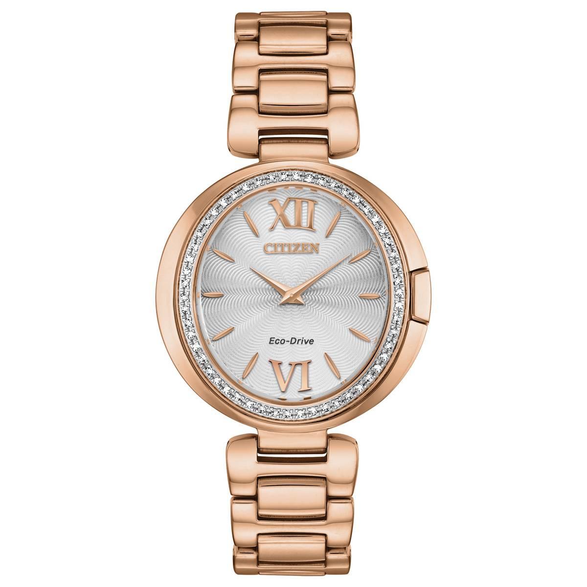 Womens Citizen® Eco-Drive Pink Gold Capella - EX1503-54A
