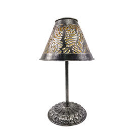 12in. Solar Metal Cut-Out Lamp - Silver