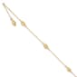 Gold Classics(tm) 14kt. Gold Polished Puffed Rice Bead 9in. Anklet - image 1