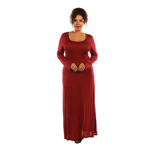 Plus Size 24/7 Comfort Apparel Flow Maxi Dress - image 