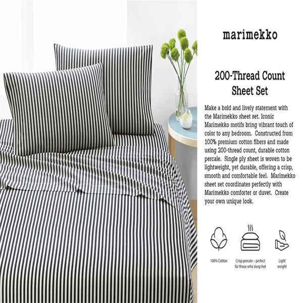Marimekko Pikkuinen Unikko Cotton Sheet Set
