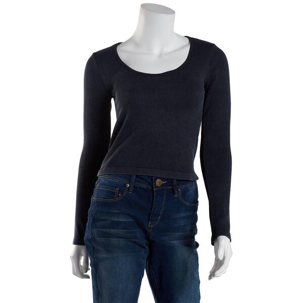 Juniors Social Revival Washed Seamless & Ribbed Top - image 