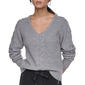Womens DKNY Long Sleeve V-Neck Cable Knit Sweater - image 1