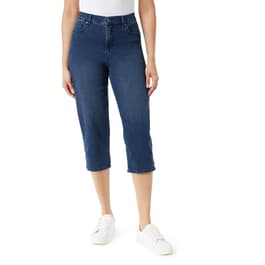 Gloria Vanderbilt Skimmer Length Pants  High waisted cropped jeans,  Embellished jeans, Gloria vanderbilt amanda jeans