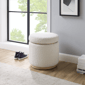 Linon Home Decor Blanche Storage Natural Sherpa Ottoman - image 5