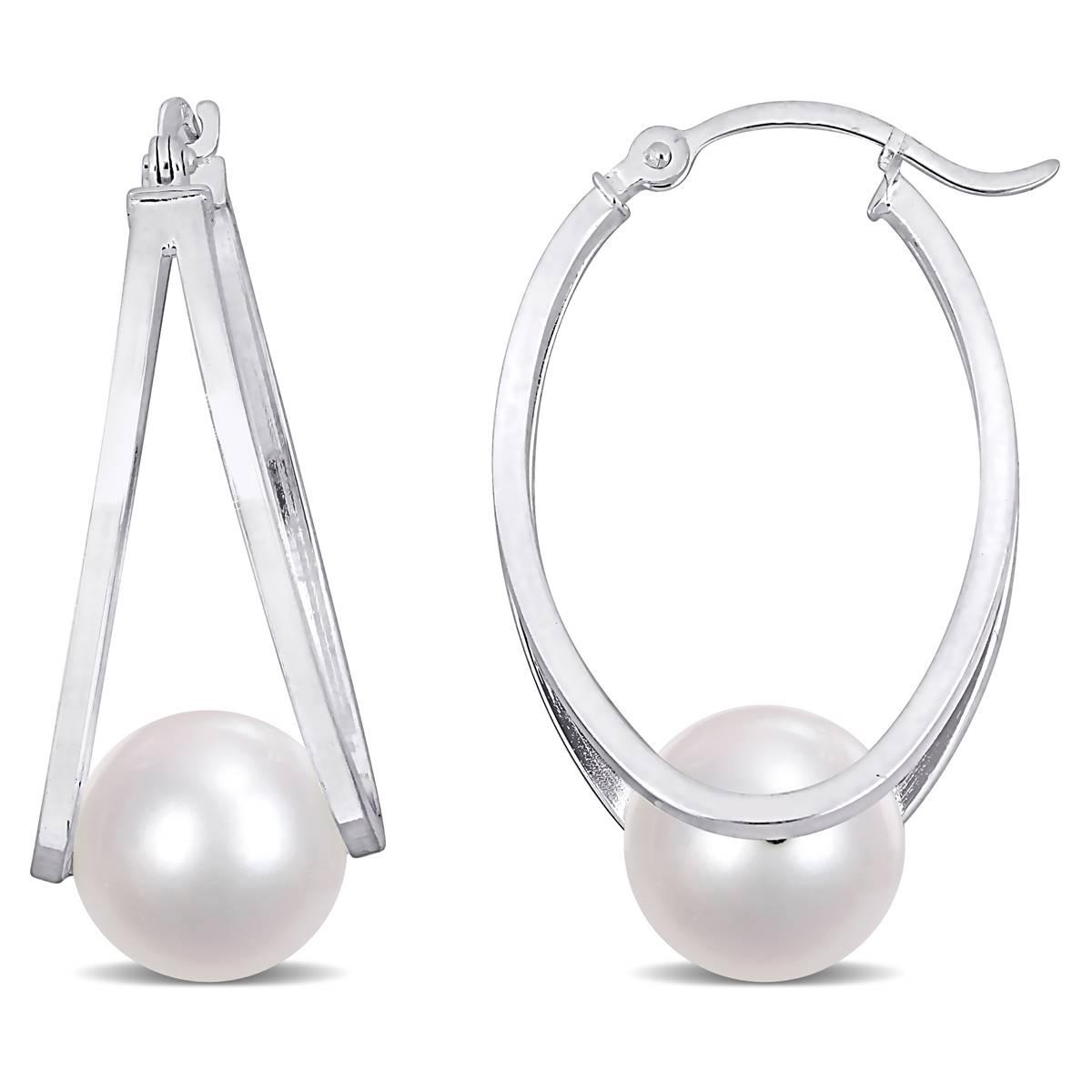 Gemstone Classics™ Sterling Silver Cultured Pearl Earrings
