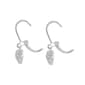 Silver Plate Cubic Zirconia Heart Dangle Earrings - image 3