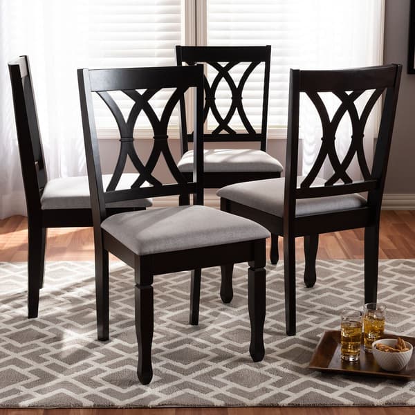 Baxton Studio Reneau Wood Dining Chairs - Set of 4