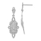 Gold Classics&#40;tm&#41; 14kt. White Gold Filigree Dangle Earrings - image 1