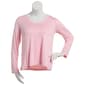 Juniors Pillow Talk Long Sleeve  V-Neck Pajama Tee - image 1