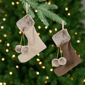 Northlight 7.5in. Plush Stockings Christmas Ornaments - Set of 2 - image 1
