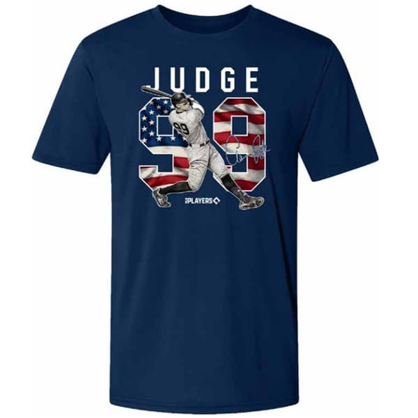 Boys (8-20) Aaron Judge Flag Number Short Sleeve Tee - image 