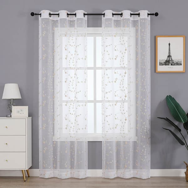 Joda Matte Sheer Grommet 2pk. Panel Curtains - image 