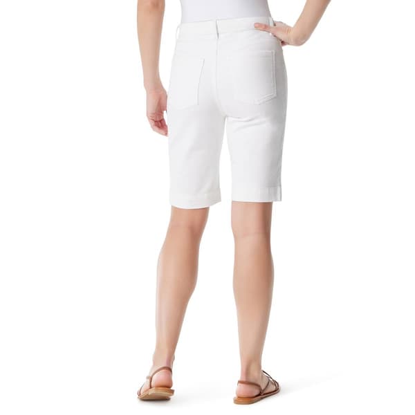 Womens Gloria Vanderbilt Amanda Bermuda Shorts with Slit Hem