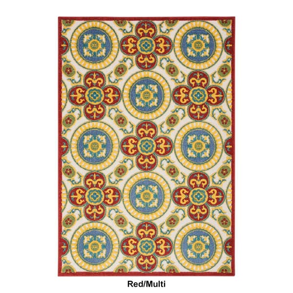 Nourison Aloha Tile Pattern Indoor/Outdoor Area Rug