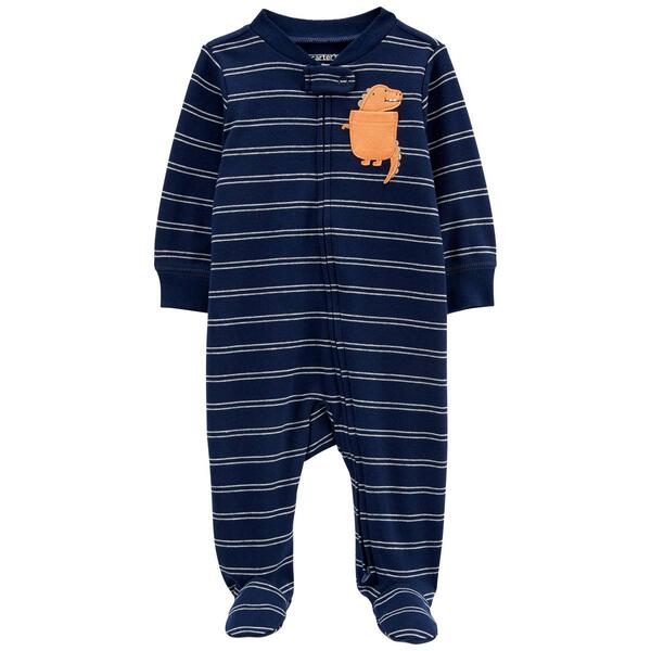 Baby Boy &#40;NB-9M&#41; Carter's&#40;R&#41; Dino Stripe Footie Pajamas - image 