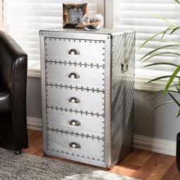 Baxton Studio Davet 5 Drawer Accent Chest