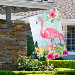 Northlight Seasonal Tropical Flamingo Spring House Flag