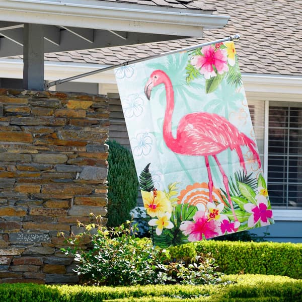 Northlight Seasonal Tropical Flamingo Spring House Flag