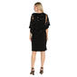 Petite R&M Richards Solid Shift Dress with Asymmetric Poncho - image 2