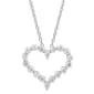 Nova Star(R) Sterling Silver Lab Grown Diamond Heart Pendant - image 1