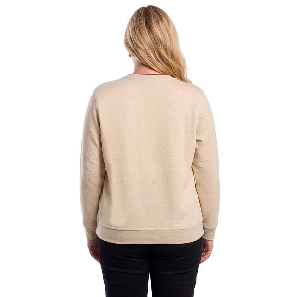 Plus Size Hasting & Smith Reindeer Border Fleece Sweatshirt