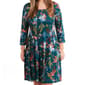 Petite Sami & Jo 3/4 Sleeve Seamed Panel Fit & Flare Dress - image 3