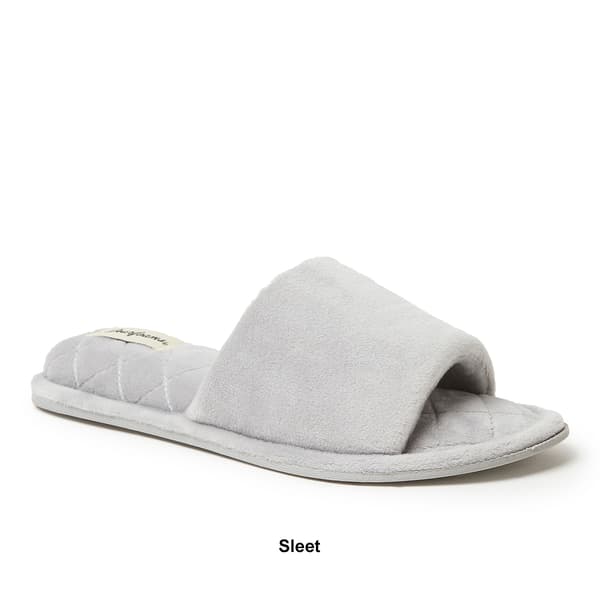 Womens Dearfoams&#174; Microfiber Velour Slide Slippers