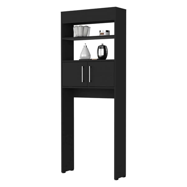 FM FURNITURE Valencia Black Wengue Over The Toilet Cabinet