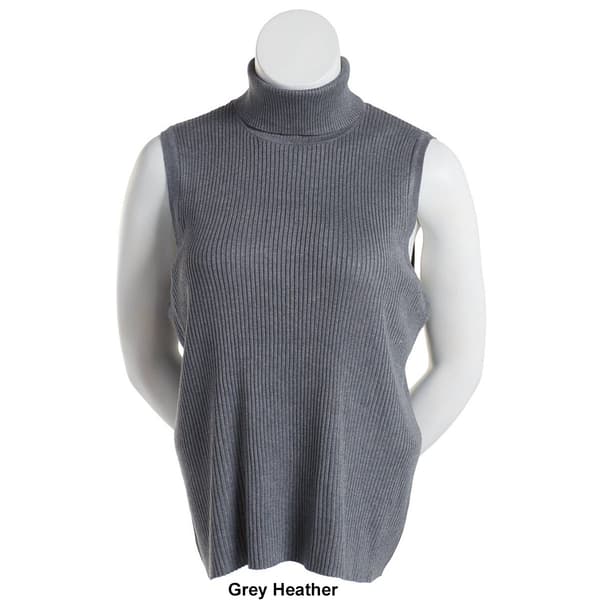 Plus Size Retrology Sleeveless Turtleneck Tee