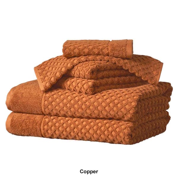 Freshfolds Grayson 6pc. Cotton Lattice Textured Towel Collection