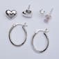 Marsala Trio Set of Sterling Silver Hoops & Post Earrings - image 1