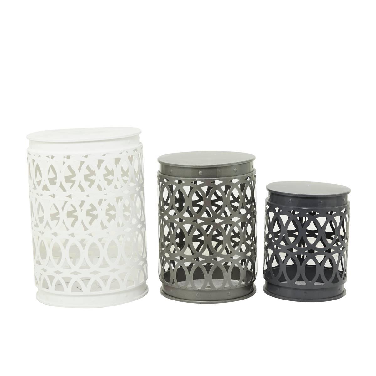 9th & Pike® Multi Metal Contemporary Accent Table - Set of...