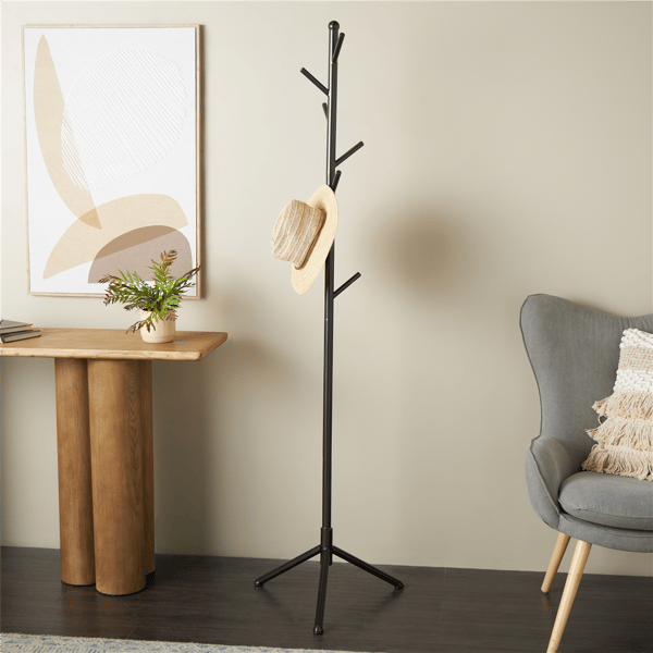 9th & Pike® Modern Black Metal Coat Rack